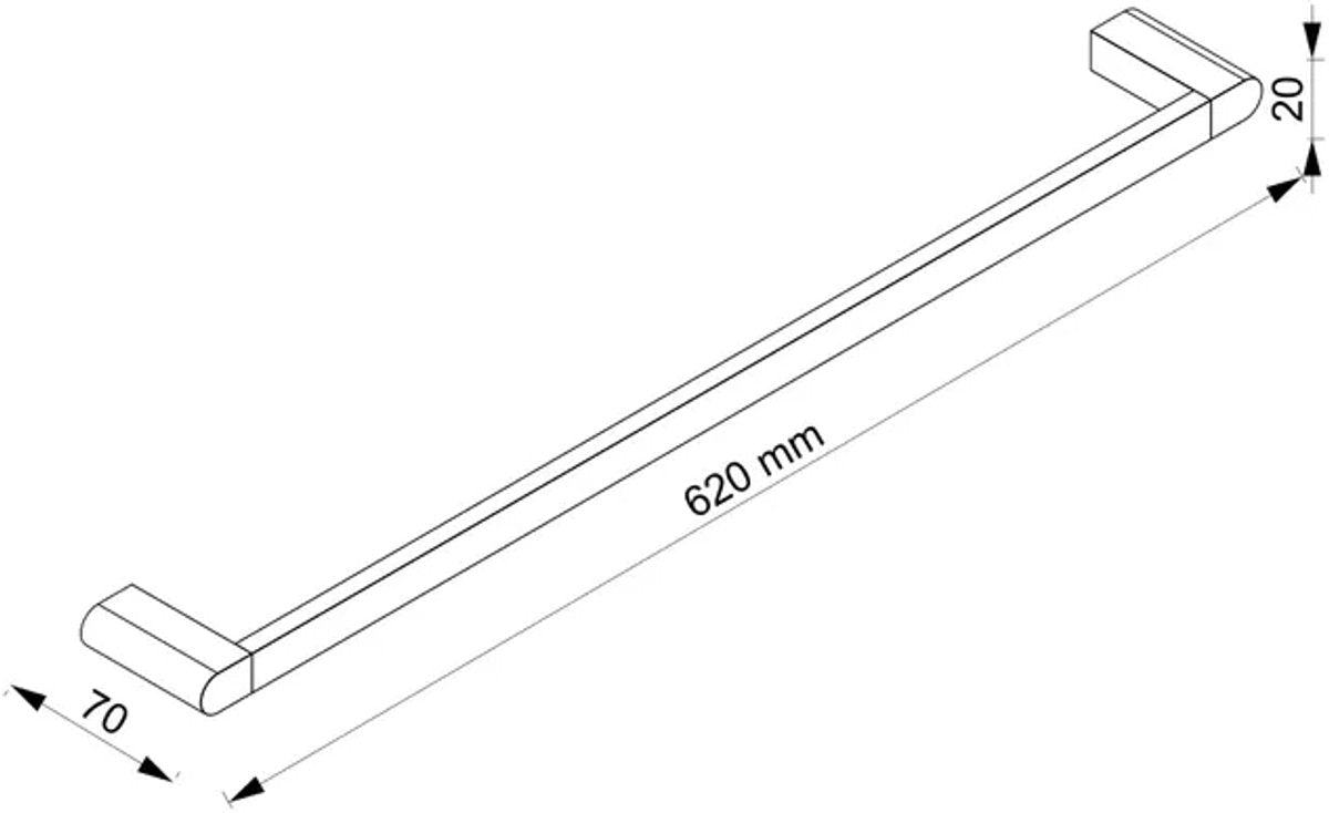 Allibert handdoekrek Loft-Game met 1 stang zwart mat