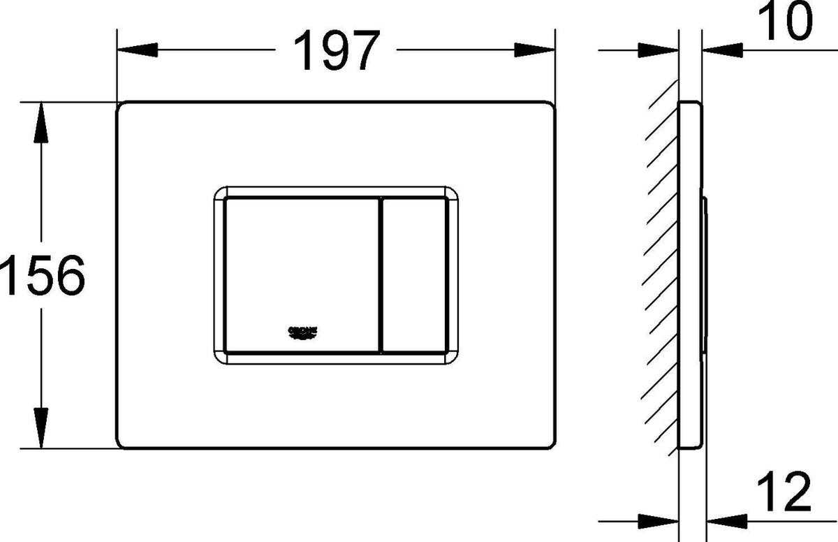 GROHE Skate Cosmopolitan Bedieningspaneel Toilet - Dual Flush - Kunststof - Alpine wit