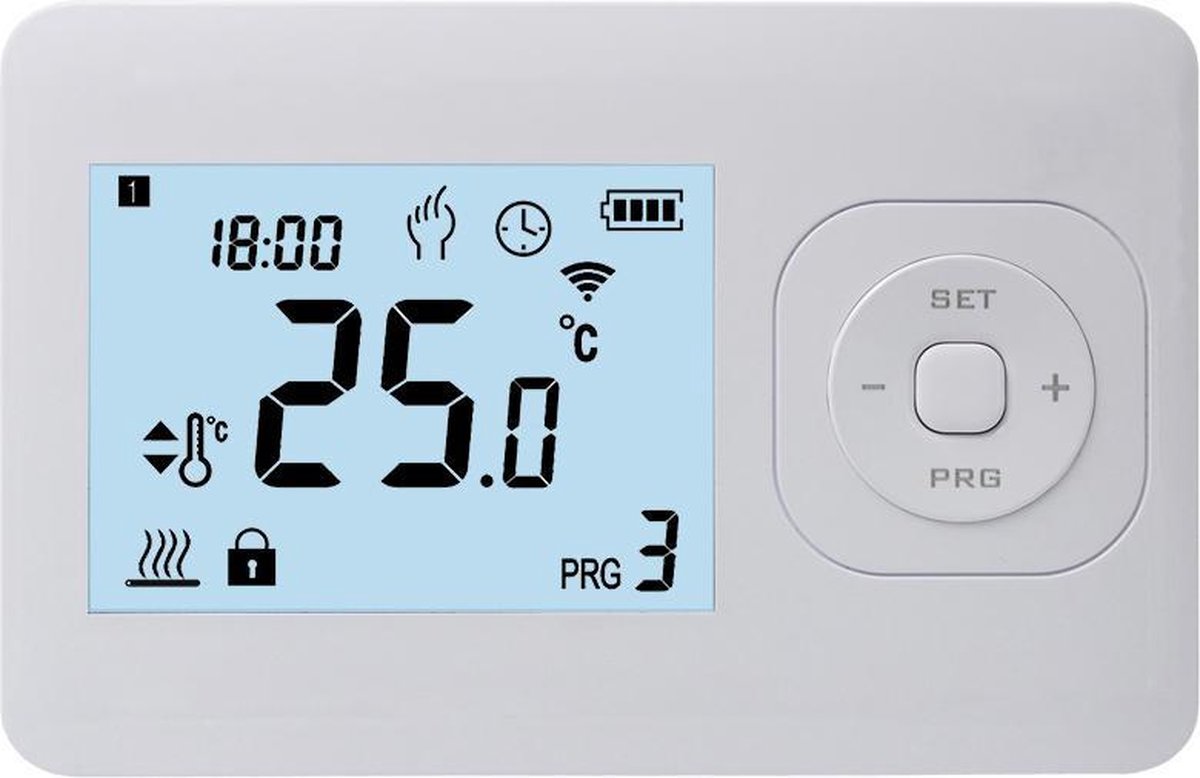 Klokthermostaat CV ketel - Digitaal - handmatig Aan/Uit - QualityHeating
