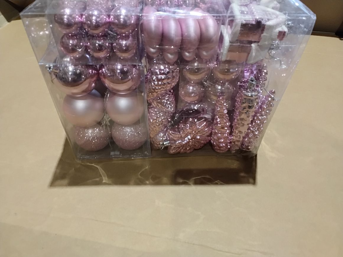 kerstballen mix 100 st roze