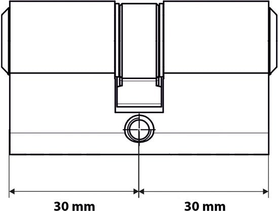Starx Profielcilinder 61mm – Cilinderslot – Gelijk Sluitend – SKG** – Vernikkeld Messing - Incl. 3 sleutels