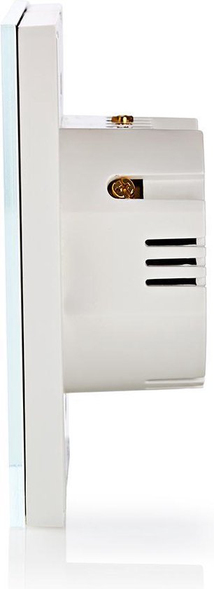 Nedis SmartLife Wandschakelaar - Gordijn / Sluiter / Zonnescherm - Muurmontage - 300 W - Android / IOS - Glas - Wit