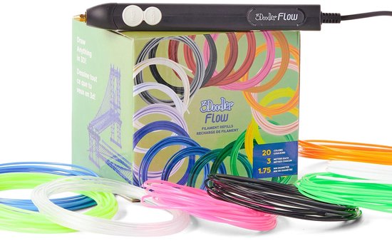 3Doodler Flow Navulling voor 3D pen - 20 kleuren filament