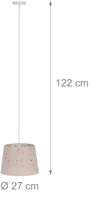 Hanglamp sterren - kinderkamer - E27 - roze