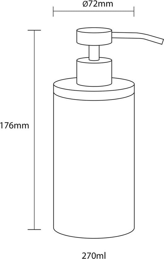 Sealskin Grace - Zeepdispenser - 350 ml vrijstaand - Zand