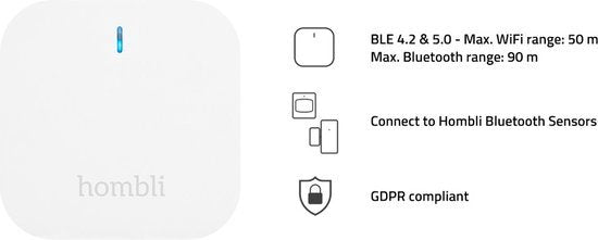 Hombli Bluetooth Bridge - Hub sensoren, WiFi 2,4 GHz