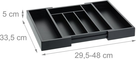 bestekbak - uitschuifbaar - 5 tot 7 vakken - bestek organizer keukenlade