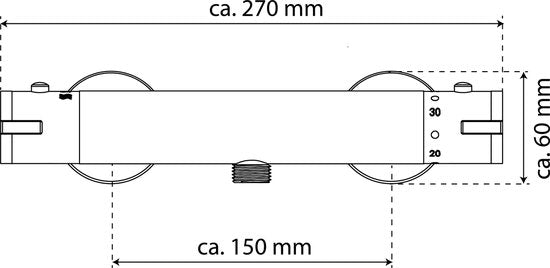 EISL CLAUDIO thermostatische mengkraan douche, chroom