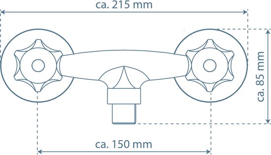 SCHÜTTE Savino Douchekraan - Mengkraan - 150 mm