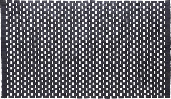 Sealskin Woodblock - Badmat 52x90 cm - 100% gerecycled hout - Teak Zwart