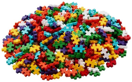 Plus-Plus Basic Regenboog 600 delige bouwset - 3976 - Bouwspeelgoed - Constructiespeelgoed - Set met bouwstenen - Vanaf 5 jaar