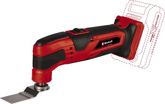Einhell Accu Multitool TC-MG 18 Li Solo - Power X-Change - 18 V/Li-ion - Incl. 9x schuurpapier en 3 verschillende zaagbladen - Excl. accu en lader