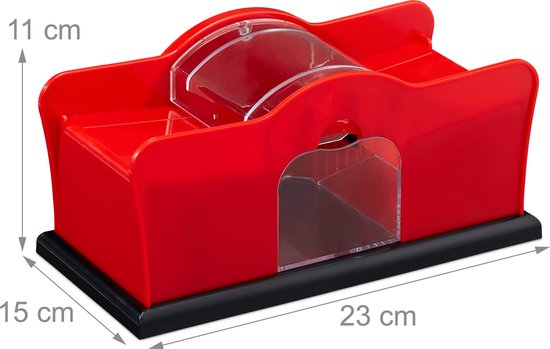 kaartenschudder - 2 decks - zwengel - handmatig - kaarten tot 91 mm - schudmachine