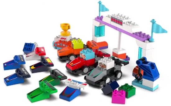 LEGO DUPLO Stad F1® team racewagens en coureurs - 10445