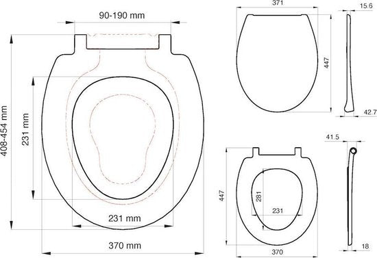 Tiger Tulsa - WC bril U-vorm - Toiletbril met deksel - Soft close - Easy Clean functie - Thermoplast Wit