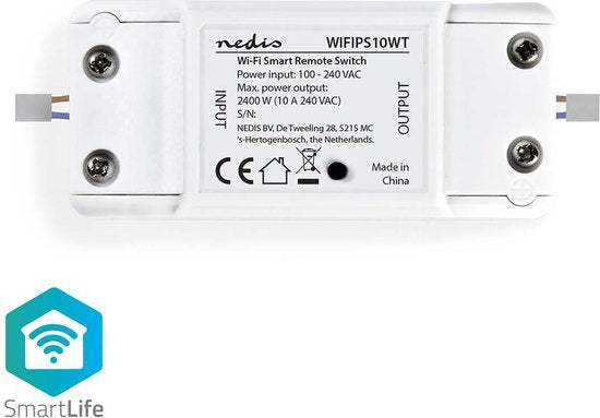 Nedis SmartLife inbouwmodule - Schakelaar - 2400 W - Kroonsteentjes - App beschikbaar voor: Android / IOS