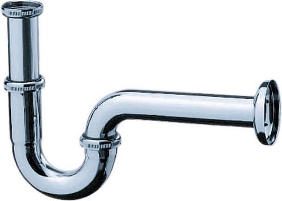 Hansgrohe Sifon 1.1/4inch met rozet inclusief muurbuis Messing Chroom