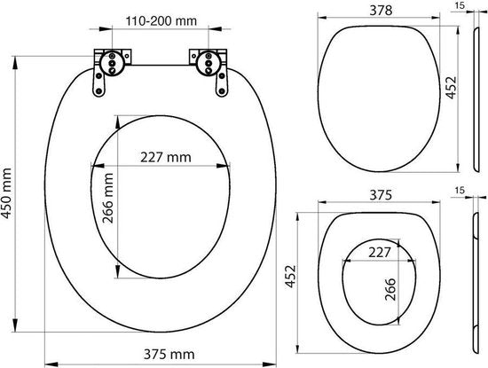 Tiger Oregon - WC bril met deksel - Toiletbril - MDF - Wit