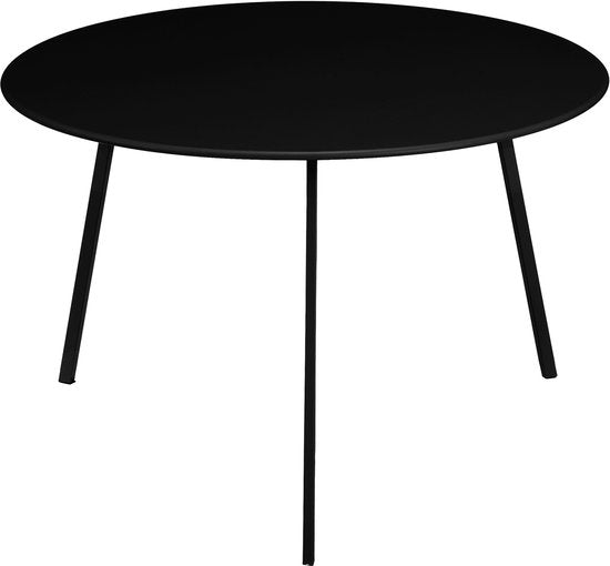 Mica Decorations Seatle Bijzettafel voor Buiten - H38 x Ø58 cm - Metaal - Zwart