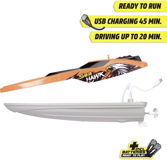 Dickie Toys - Rc Sea Hawk - Bestuurbare speedboot - Afstandsbediening - Vanaf 6 jaar