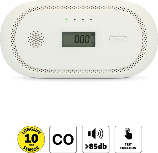 Alecto COA2650 - Koolmonoxidemelder met 10 jaar sensor en display