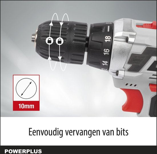 Powerplus POWC1061 Accu boormachine - 16V - Incl. 1 x 1,3Ah Accu en lader