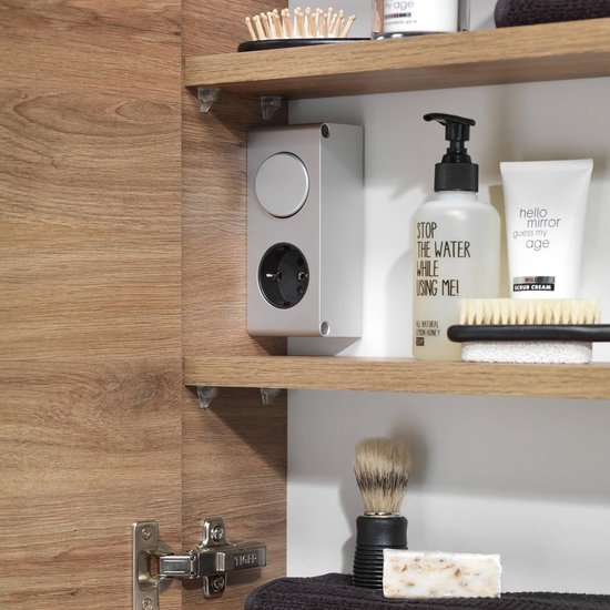 Tiger - Opbouw Stopcontact Type F (NL-DE) - Mat chroom / Grijs