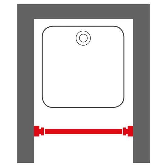 Sealskin Douchegordijnstang - Klemstang - Aluminium - 70-115 cm - Wit