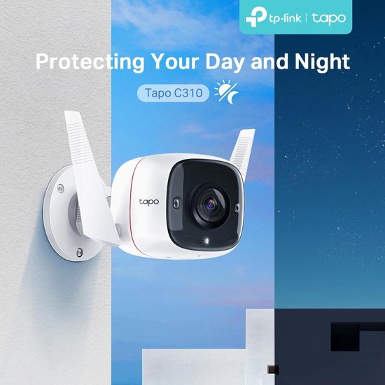 Tapo C310 Beveiligingscamera buiten - 2K - Sterrenlicht-nachtzicht Home Security Wi-Fi - Wit