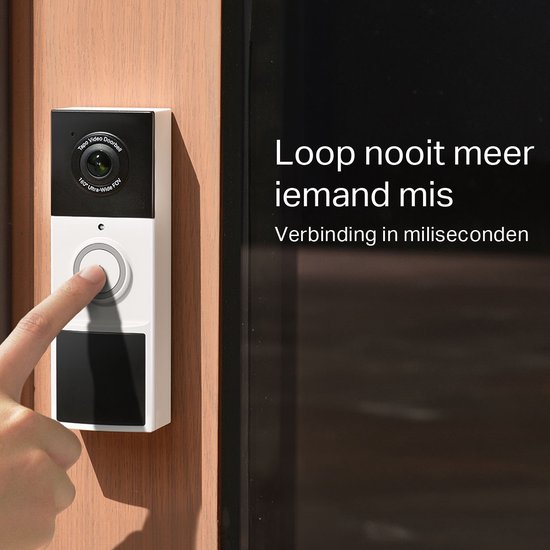 Tapo D210 draadloze video deurbel op batterij - 2K Video - Zonder Abonnement - IP65 - Slimme deurbel