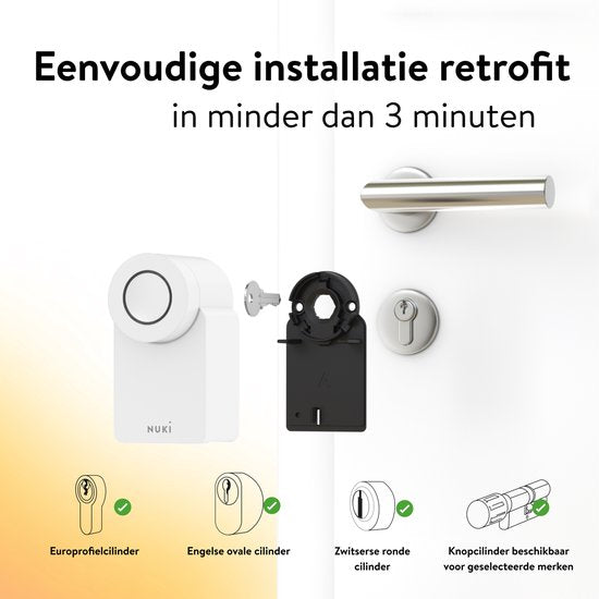 Nuki Smart Lock Go – Slim Deurslot met Bluetooth & Matter
