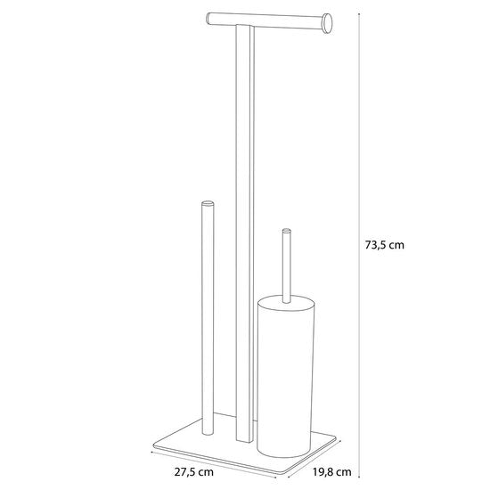 Sealskin Square Toiletbutler vrijstaand - Toiletborstel met houder - wc rolhouder