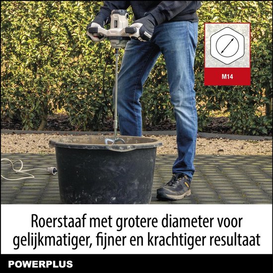 Powerplus - C - POWC60210 - Geborsteld - Beton- en verfmenger