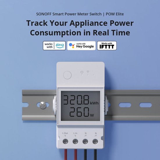 Wi-Fi Slimme Energiemeter Schakelaar Sonoff POWR320D