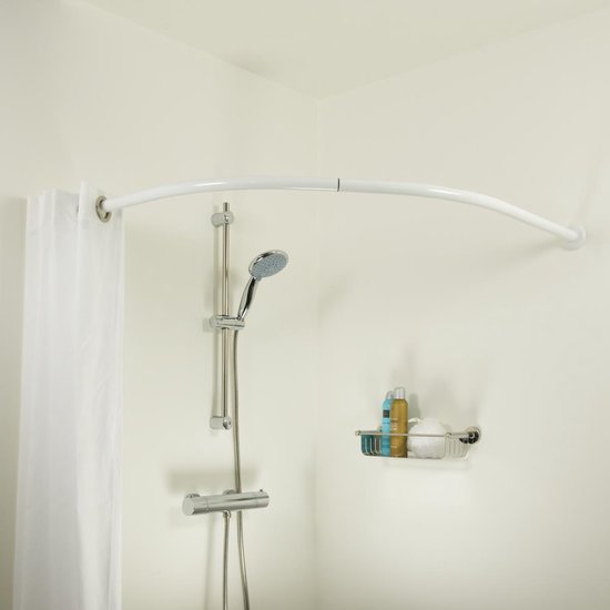 Sealskin Rondalux - Douchegordijnstangset - Wit