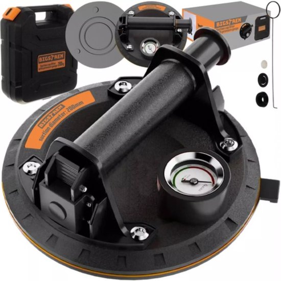 Bigstren Tegelzuignap - 20 cm met vacuümpomp - Draagkracht 200 Kg