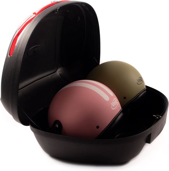 VINZ Milano Topkoffer / Topcase - Koffer voor Scooter of Motor - Universeel - 48 Liter