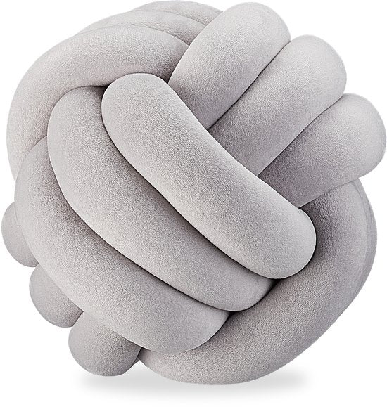 knoopkussen - Ø 25 cm - voor bank - grijs Ø 25 cm - voor bank - grijs