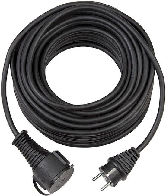 Brennenstuhl BREMAXX® Verlengkabel (Verlengsnoer 10m kabel in zwart, voor kortstondig gebruik buitenshuis IP44, bruikbaar tot -35 °C, olie- en UV-bestendig)