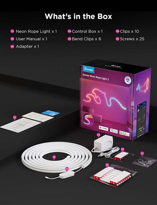 Govee Neon Rope Light 2 White (3m)
