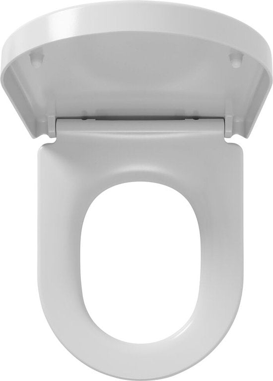 Tiger Memphis - WC bril D-vorm - Toiletbril met deksel - Softclose - Easy Clean functie - Duroplast Wit