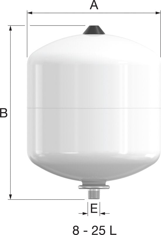 Plieger Expansievat 18 liter - Drukvat - 1.0 bar voordruk - Wit