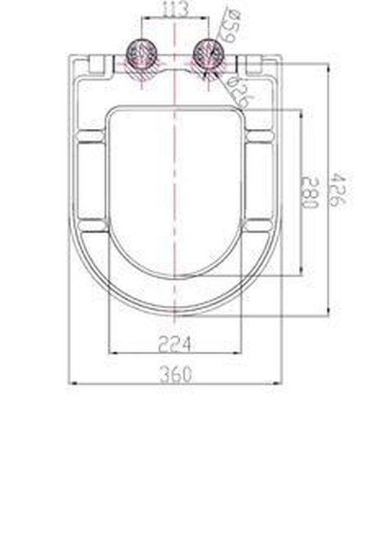 Plieger Milano/Plus-Compact Toiletzitting - D-Vorm WC Bril - Duroplast - Wit - Met Deksel - Softclose - Quick Release - RVS Bevestiging - Geschikt voor Geberit toilet