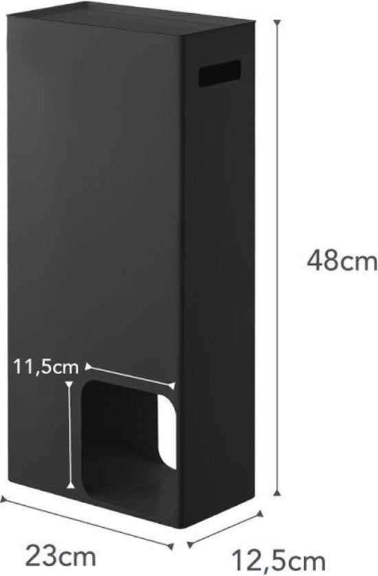 Yamazaki WC Rolhouder - Tower - Zwart