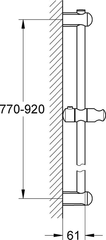 GROHE Euphoria Cosmopolitan Glijstang - 90 cm - Chroom