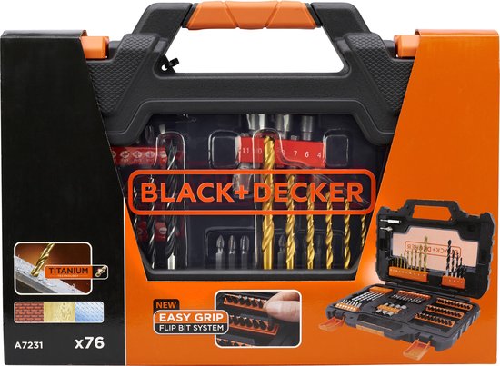 BLACK+DECKER 76 delige schroef/boorset - A7231-XJ