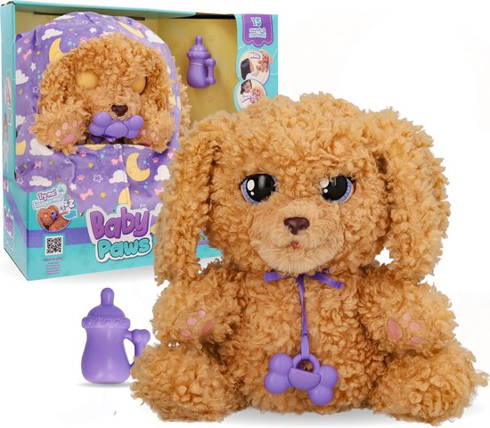 Baby Paws Hondje Labradoodle - Interactieve knuffel