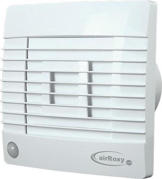Badkamerventilator met Automatische Sluitklep, Bewegingssensor en Timer 100 mm wit - Prestige 100ZGMS