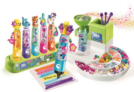 Clementoni iDea - Markeerstiften Creatiestudio - Knutselpakket vol Accessoires - Kawaii Markeerstiften