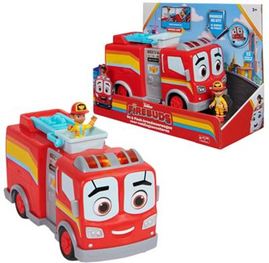Disney Firebuds Vuur Vriendjes - Interactieve Bo & Flash Brandweerwagen met licht en geluid